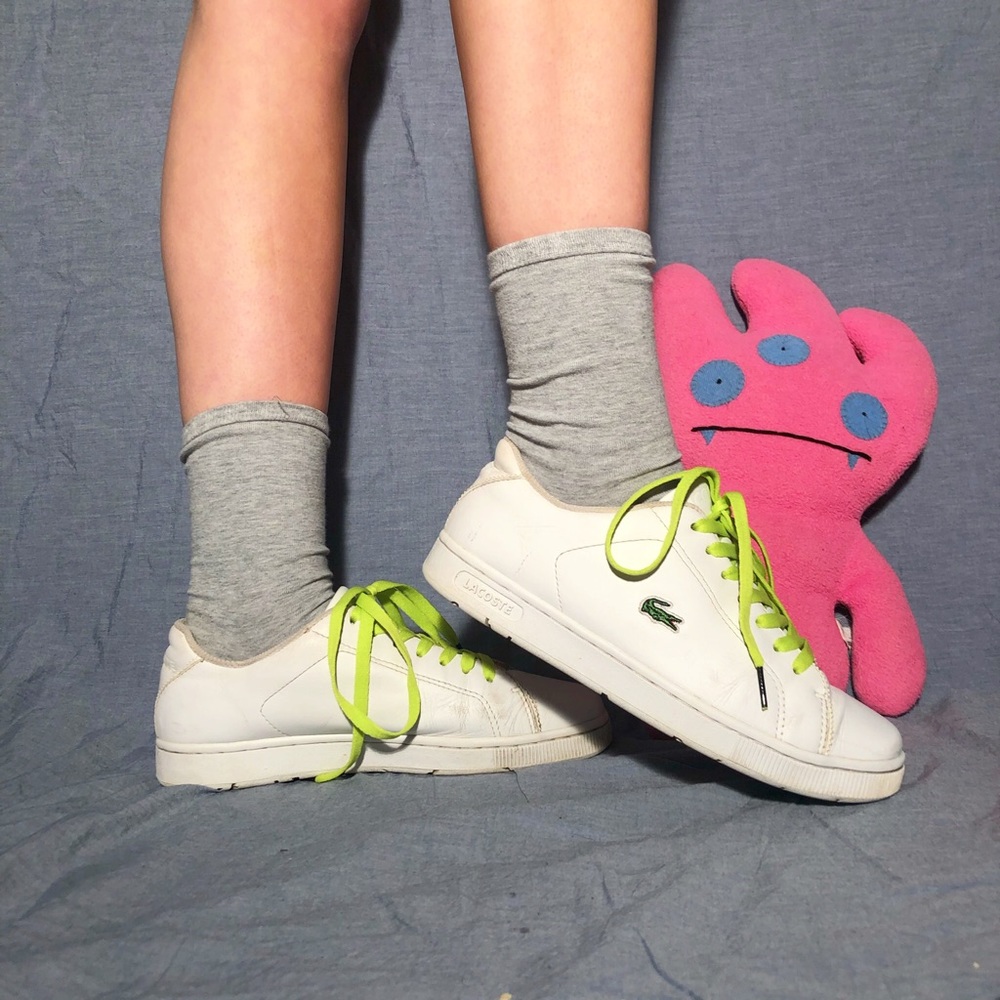 Rare vintage white Lacoste sneakers💚